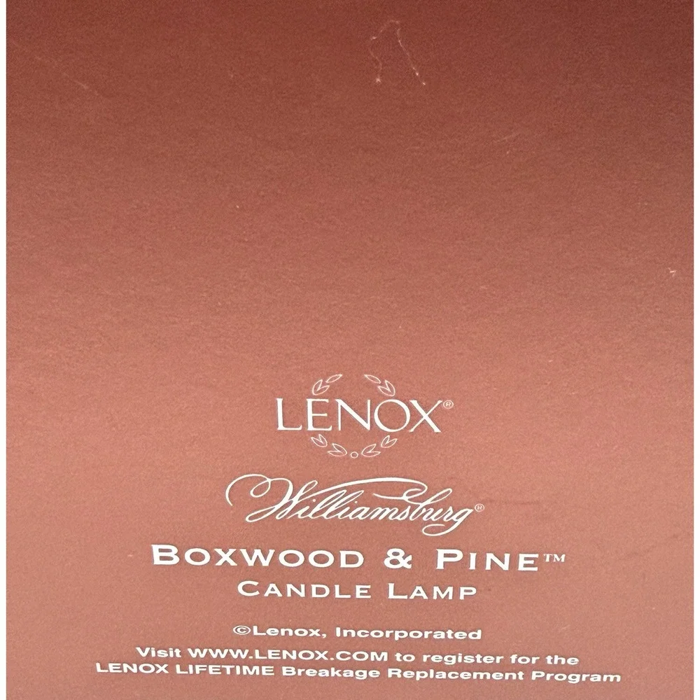 Lenox Williamsburg Boxwood and Pine Candle Lamp Tealight Votive Candleholder